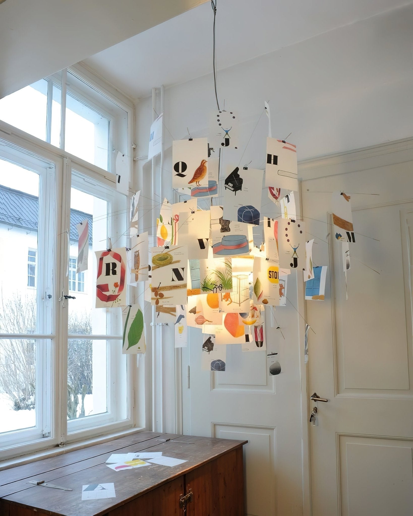 Lustra Lustre en Papier Personnalisable Créatif
