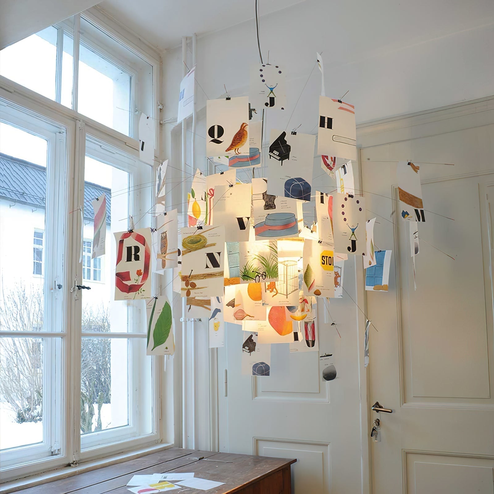 Lustra Lustre en Papier Personnalisable Créatif
