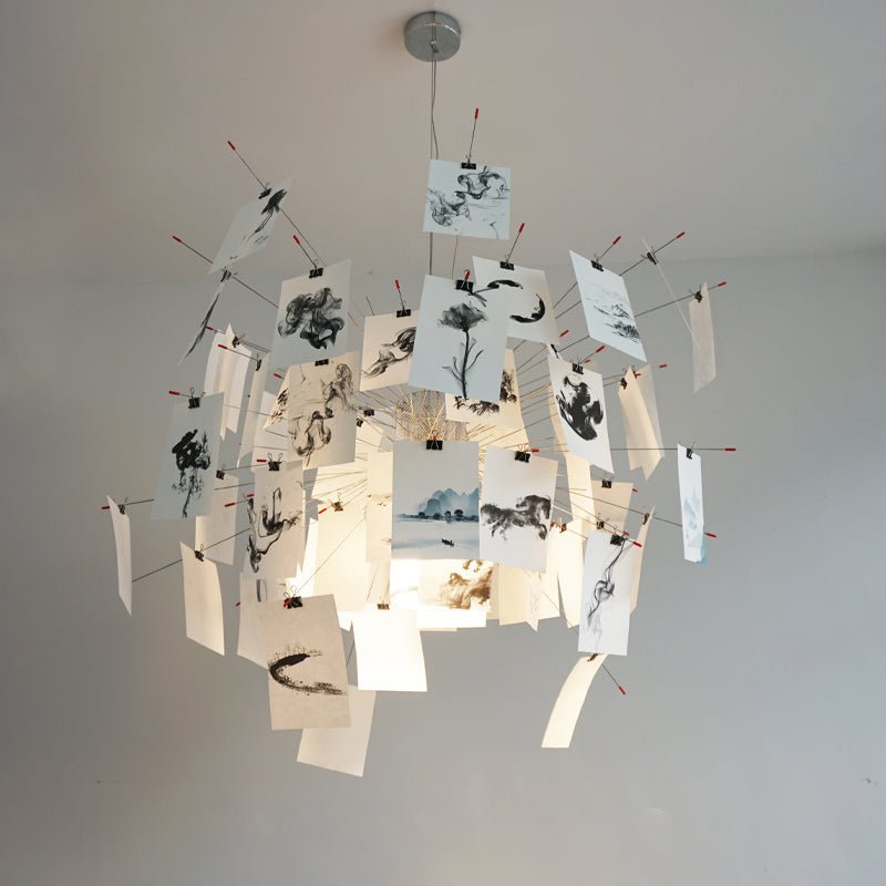 Lustra Lustre en Papier Personnalisable Créatif