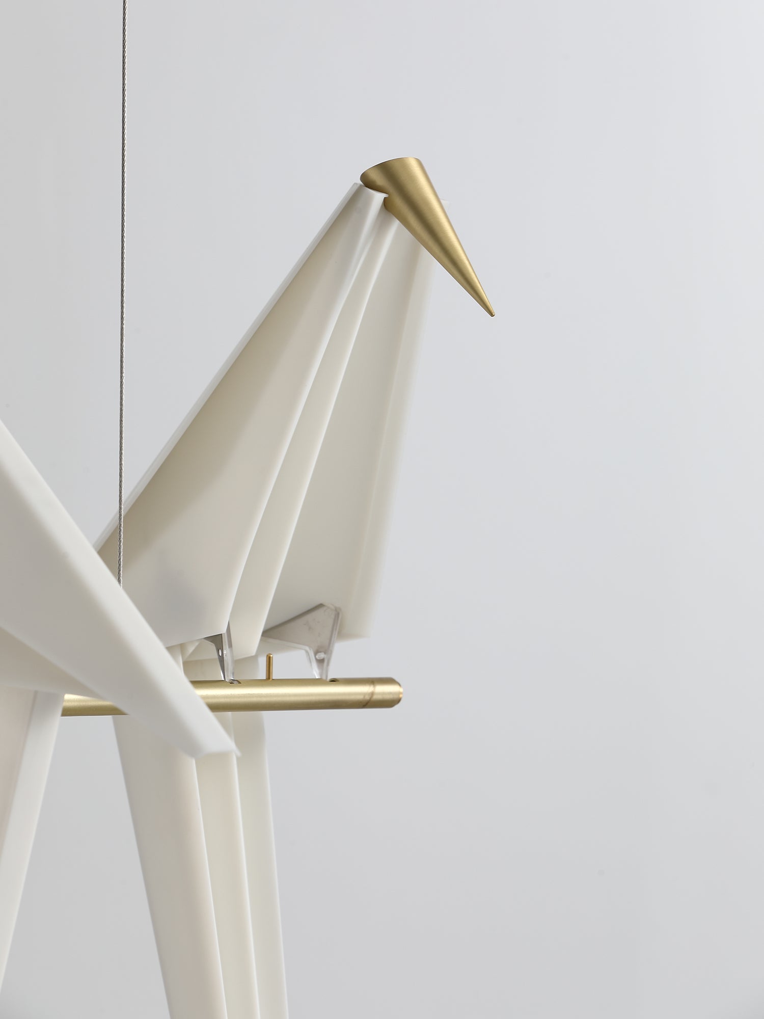 Lustra Lustre Grue en Papier Sculpturale LED