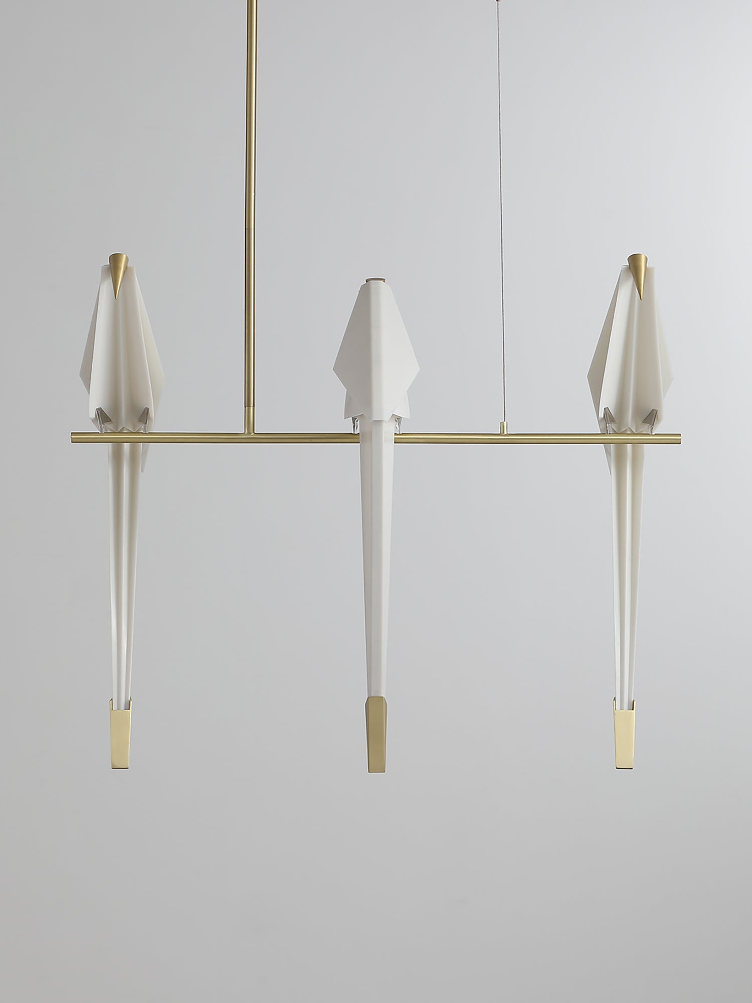 Lustra Lustre Grue en Papier Sculpturale LED