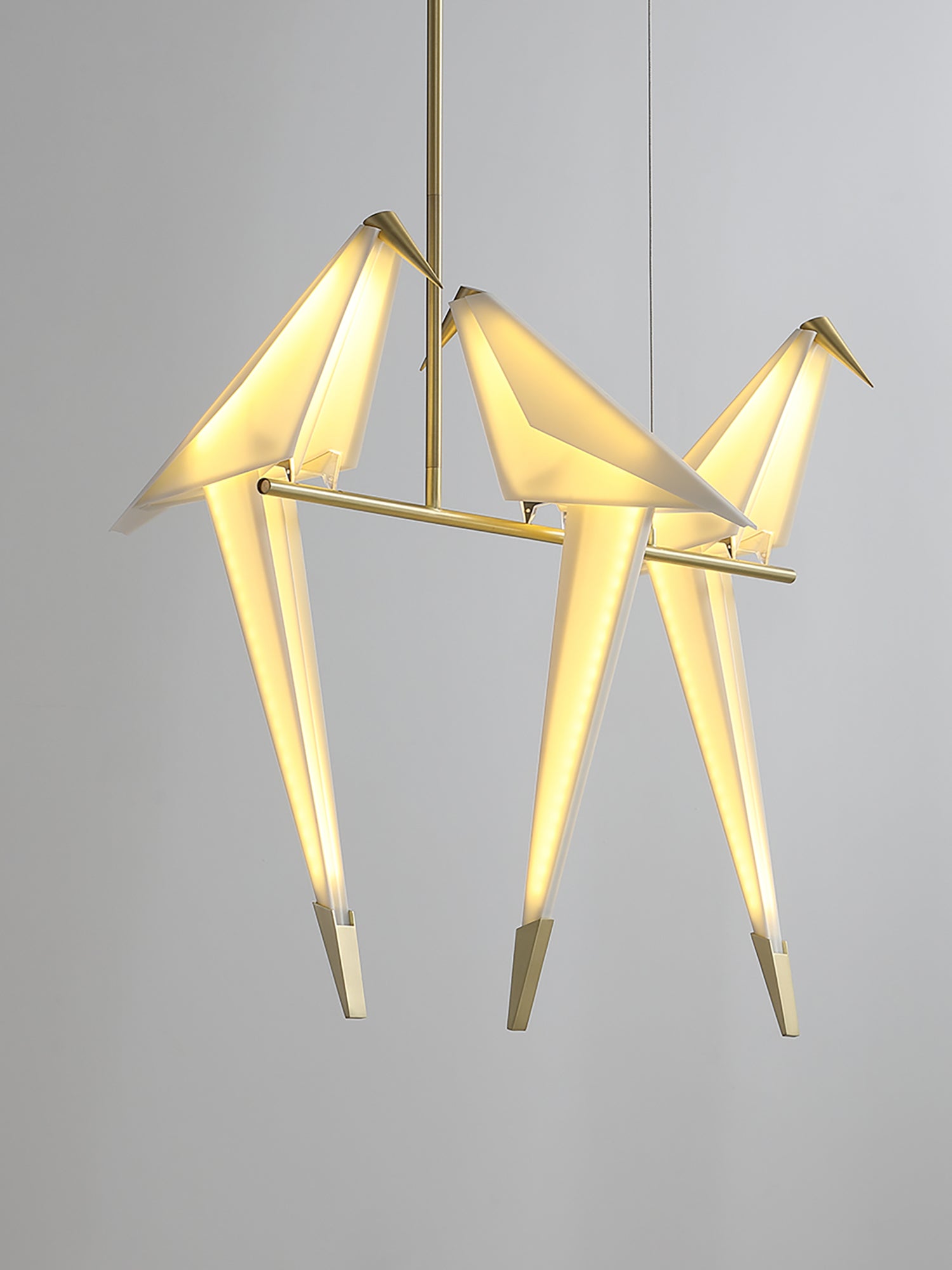 Lustra Lustre Grue en Papier Sculpturale LED