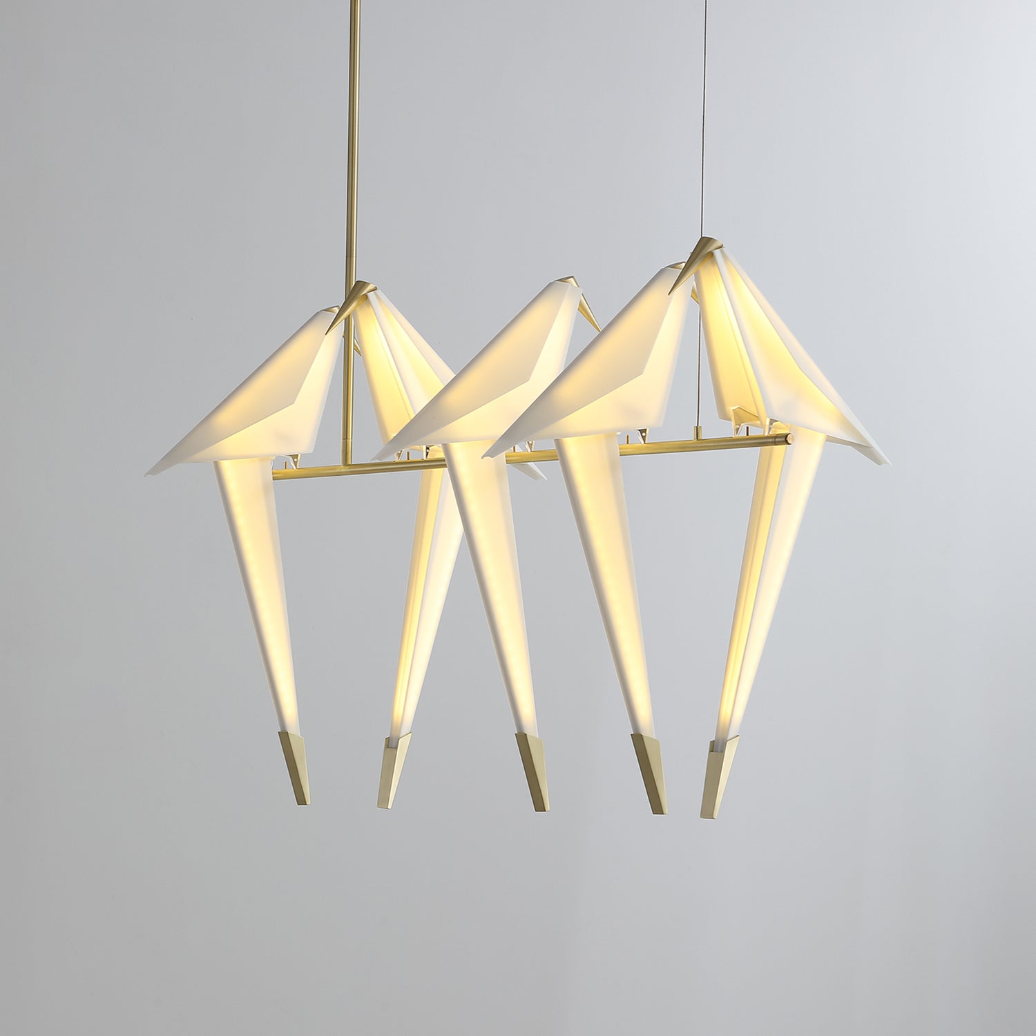 Lustra Lustre Grue en Papier Sculpturale LED