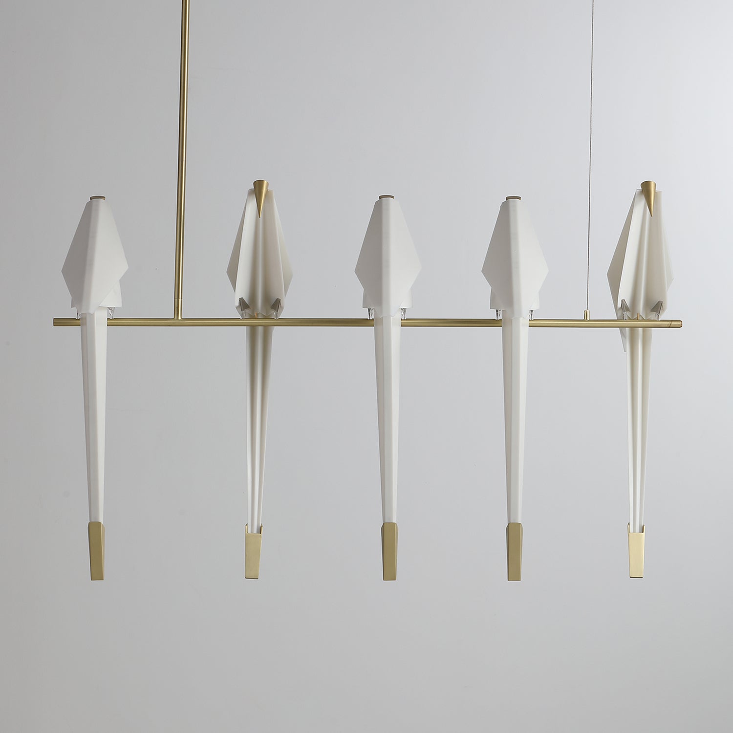 Lustra Lustre Grue en Papier Sculpturale LED