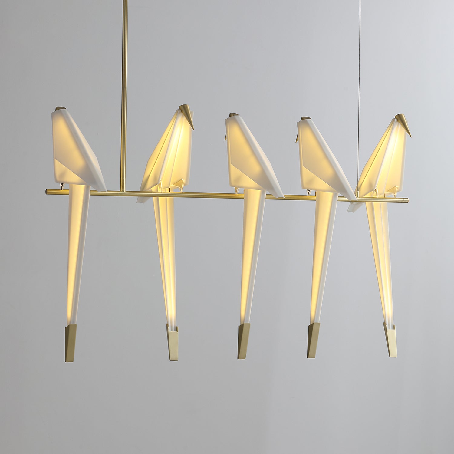 Lustra Lustre Grue en Papier Sculpturale LED