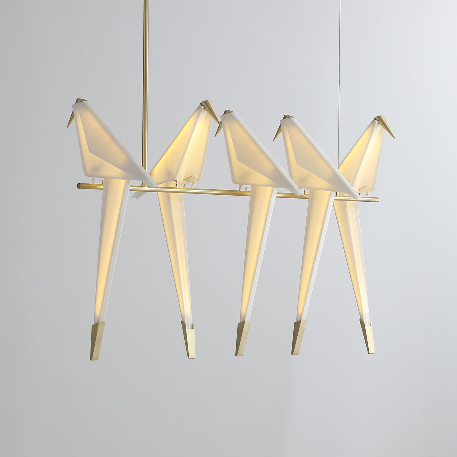 Lustra Lustre Grue en Papier Sculpturale LED