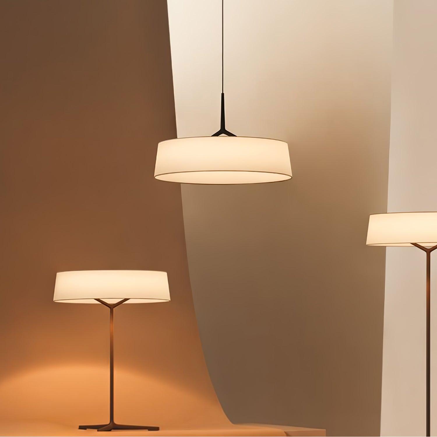 Ovynira Cylindrique Tissu Suspension Lumière