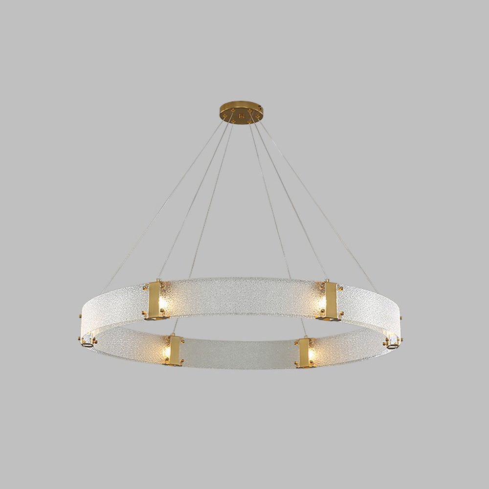 Parallel Lustre Verre Anneau Minimaliste Moderne