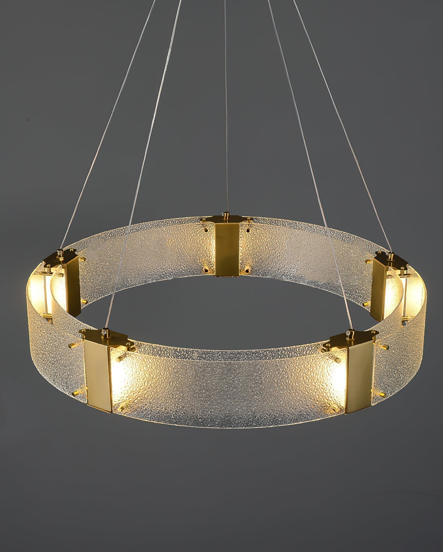 Parallel Lustre Verre Anneau Minimaliste Moderne