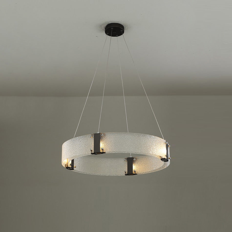 Parallel Lustre Verre Anneau Minimaliste Moderne