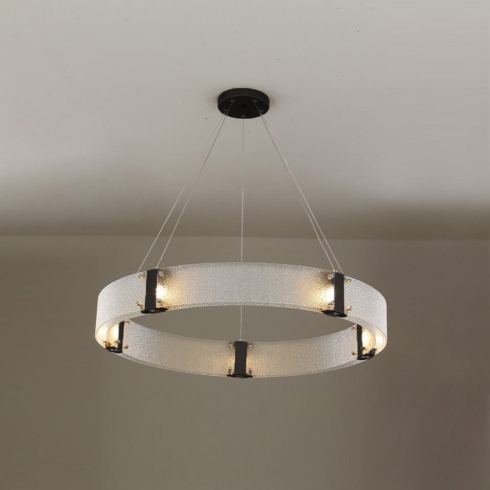 Parallel Lustre Verre Anneau Minimaliste Moderne