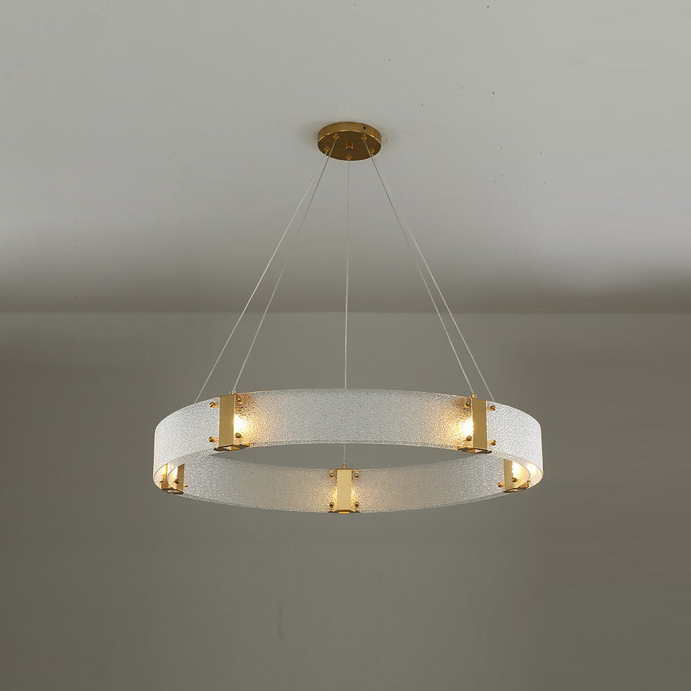 Parallel Lustre Verre Anneau Minimaliste Moderne