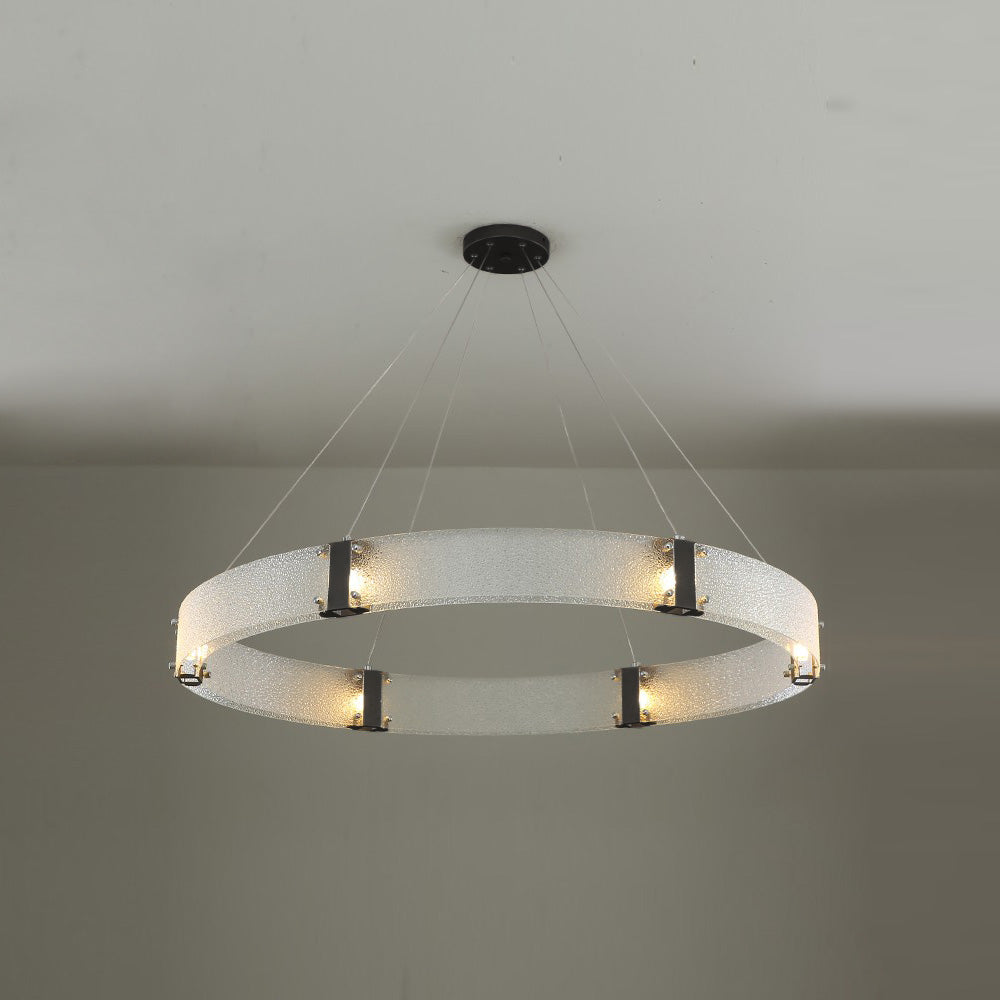 Parallel Lustre Verre Anneau Minimaliste Moderne