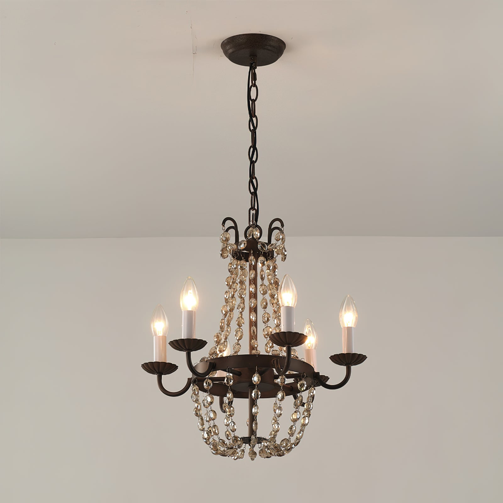 Oraeisra Lustre Cristal Marché Aux Puces Vintage