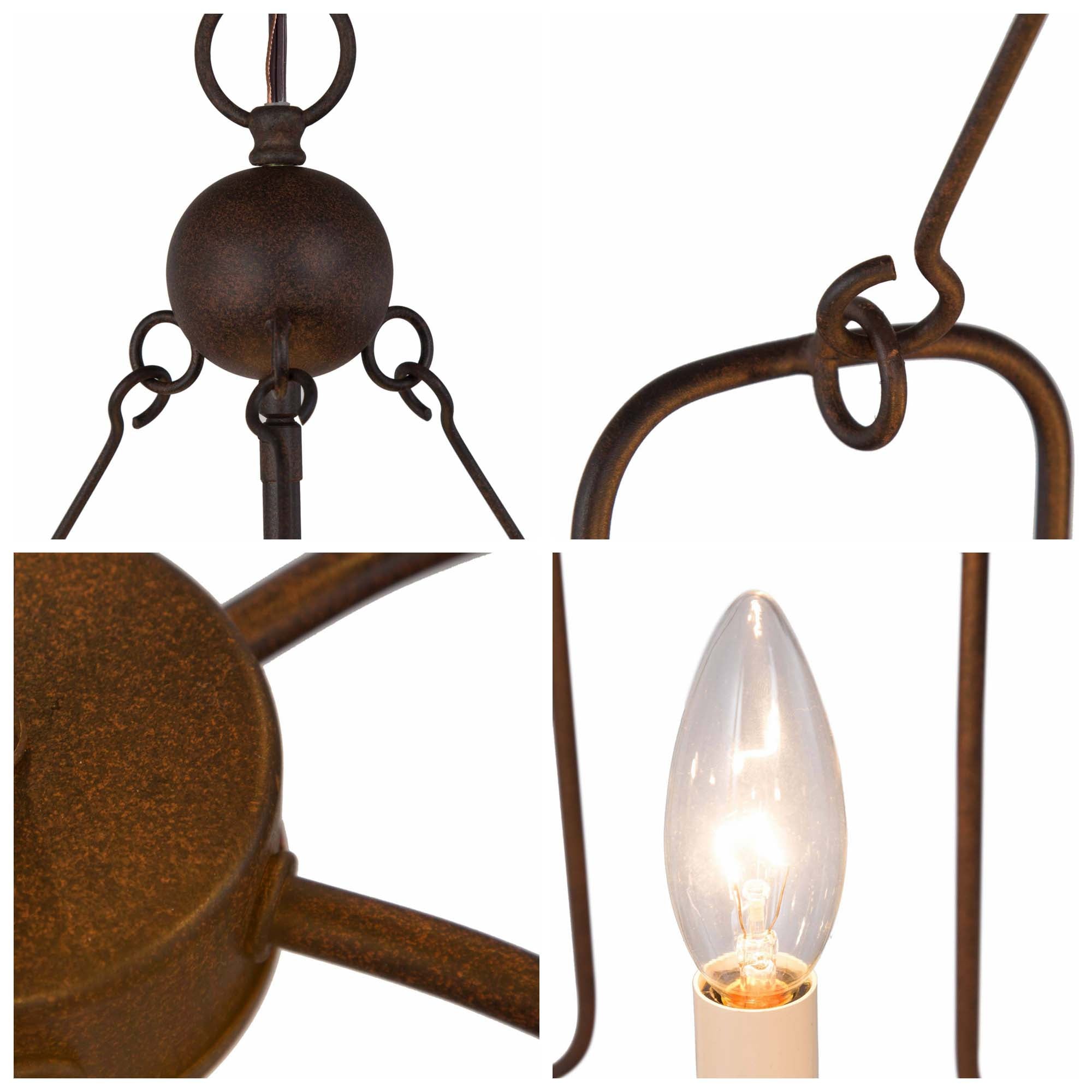 Cocaryra Lustre Métal Industriel Vintage