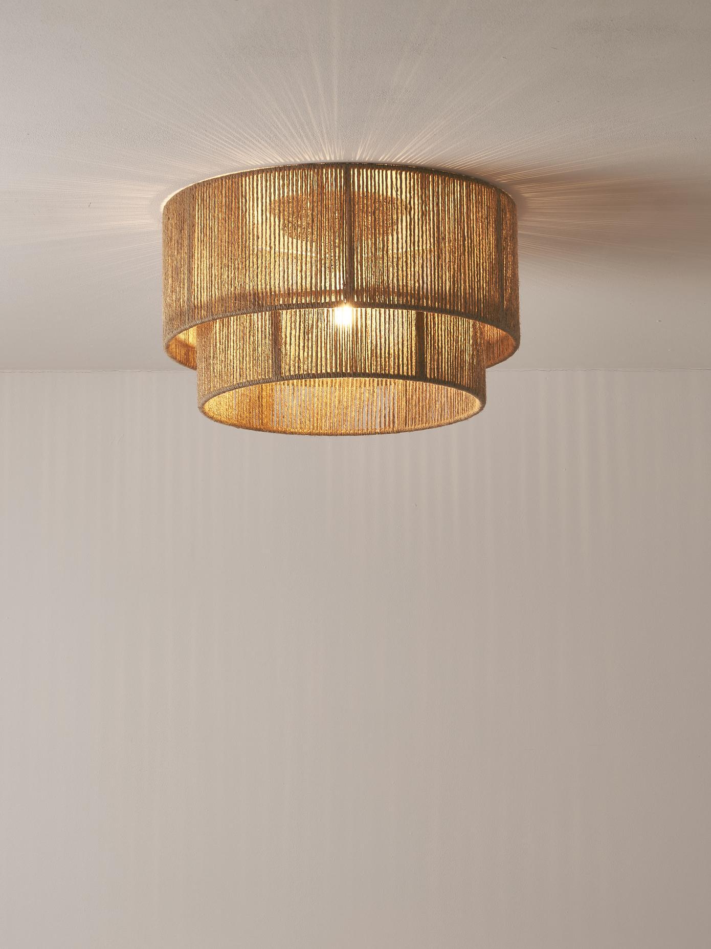 Casora Lampe de Plafond Classique Art en Corde Naturelle