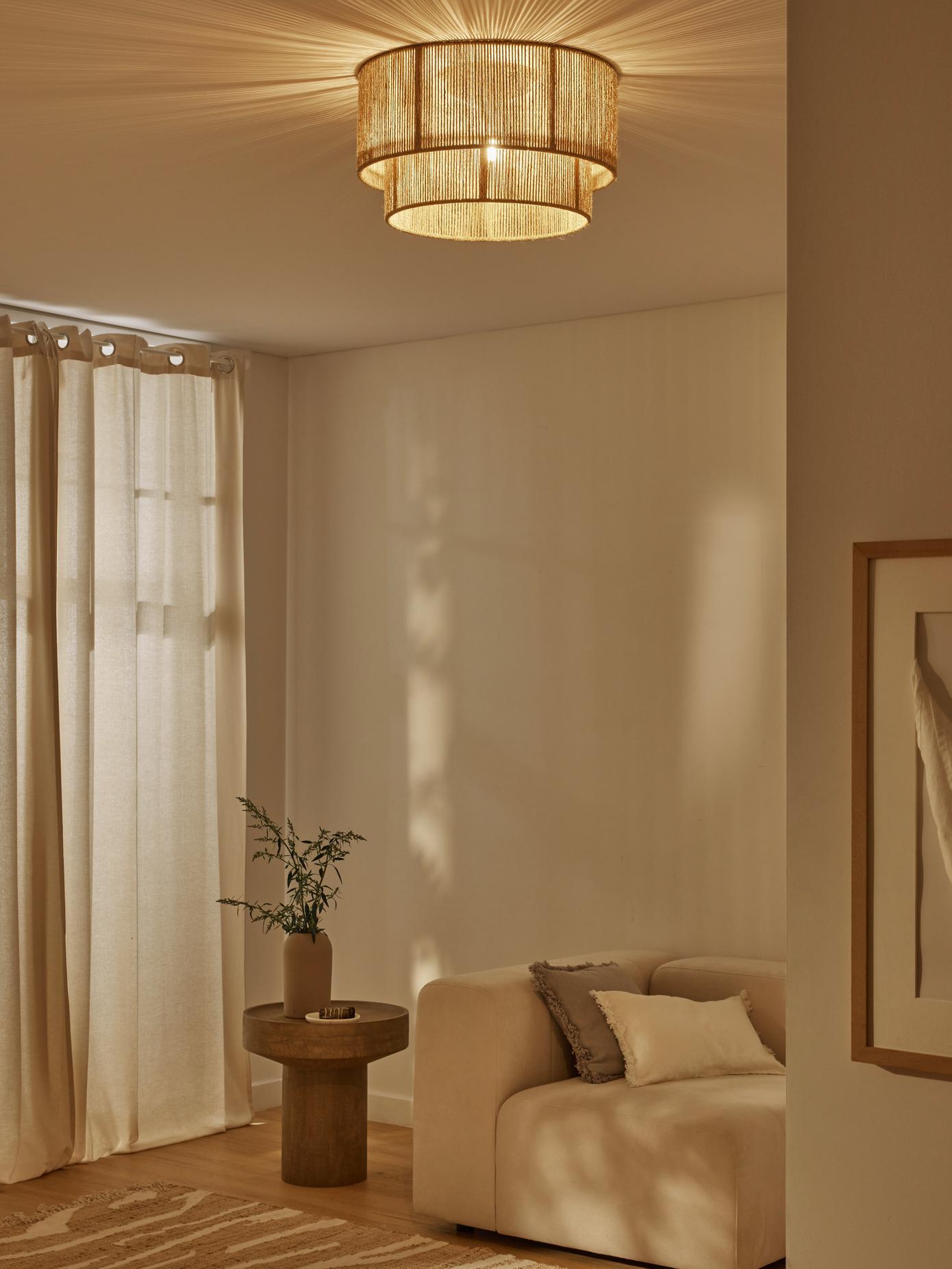 Casora Lampe de Plafond Classique Art en Corde Naturelle