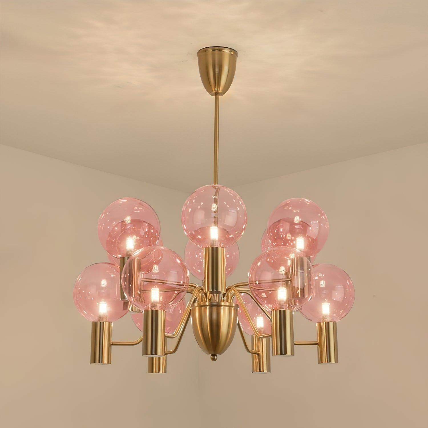 Evmarara Postmodern Luxury Metal Glass Lustre