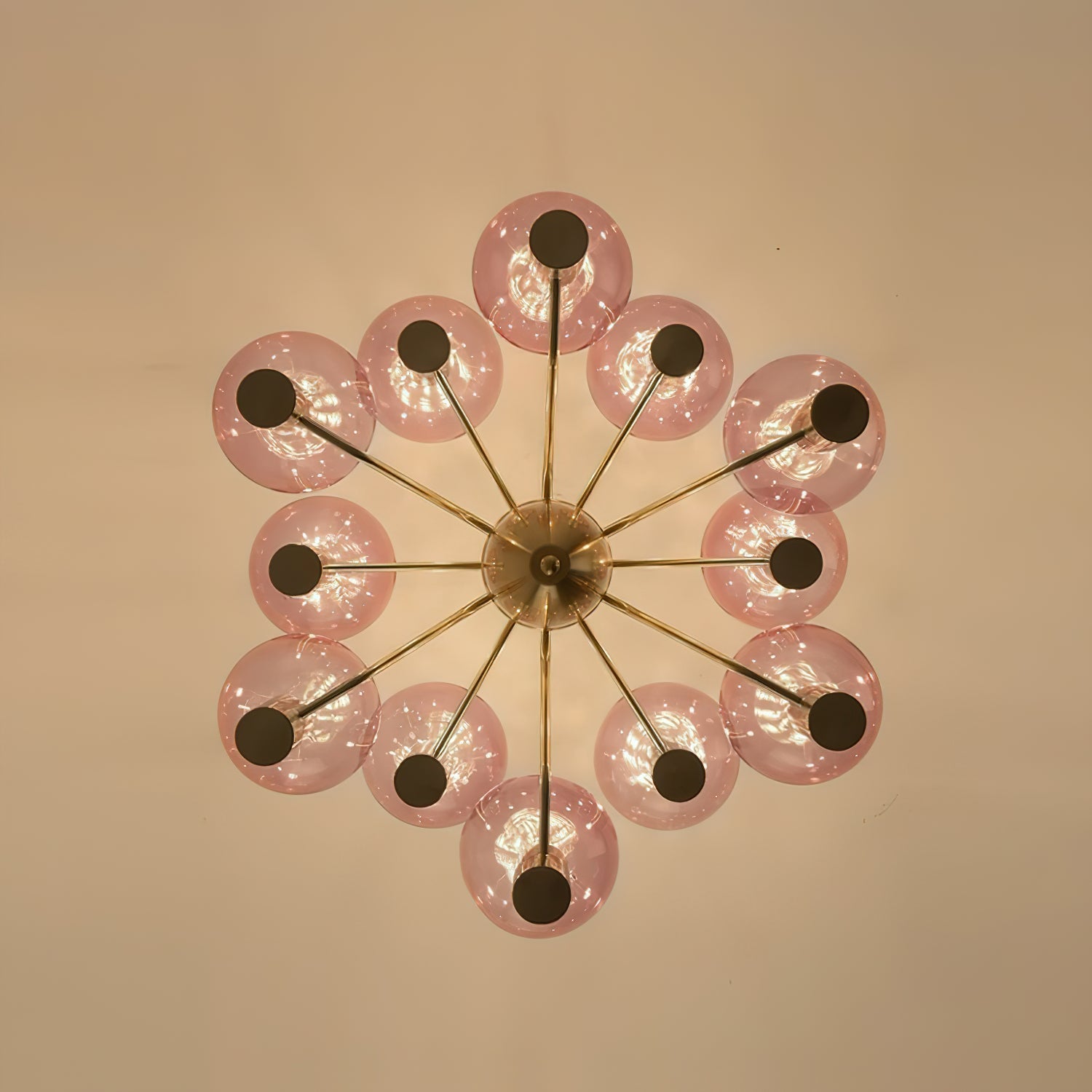 Evmarara Postmodern Luxury Metal Glass Lustre