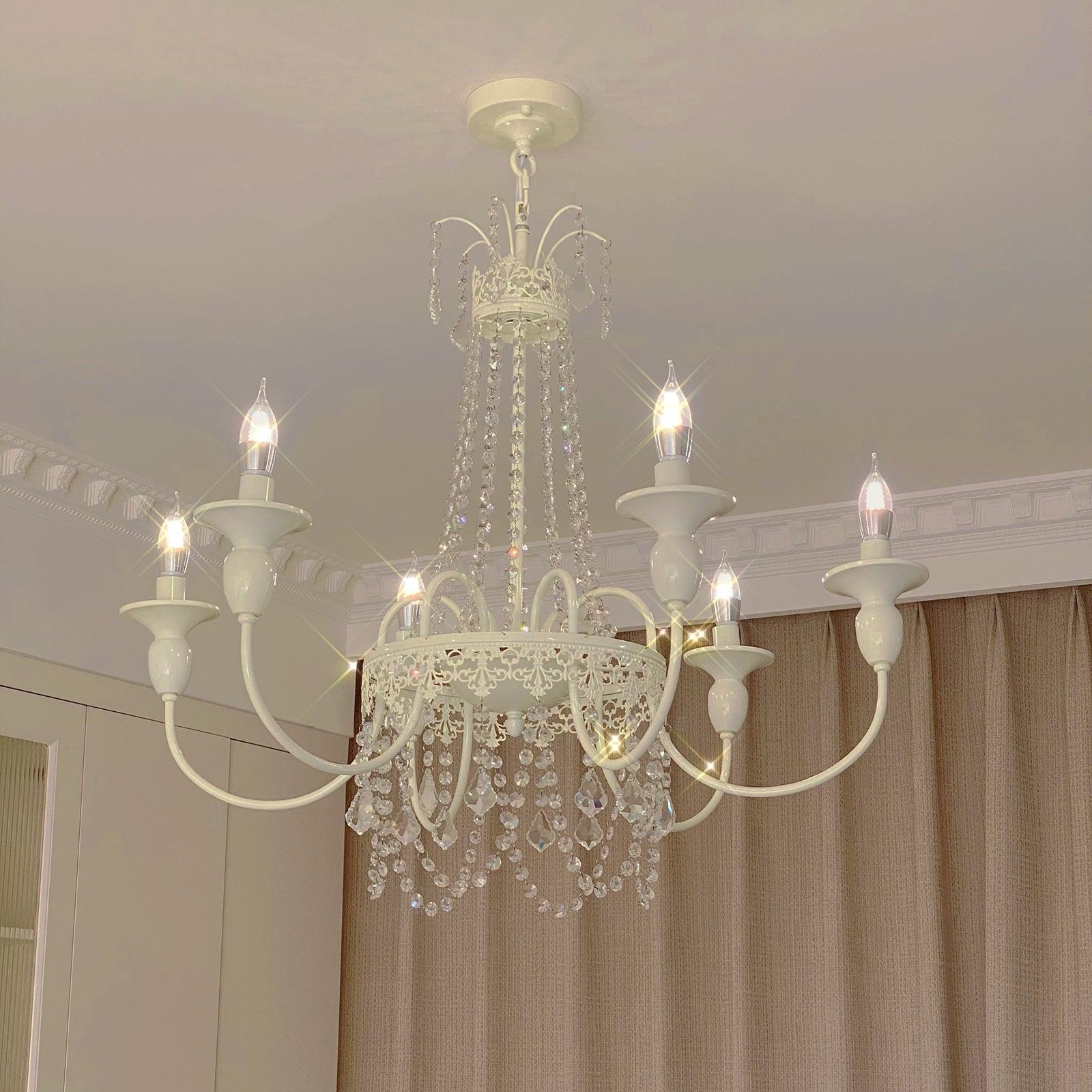 Lustra Lustre Franges en Cristal