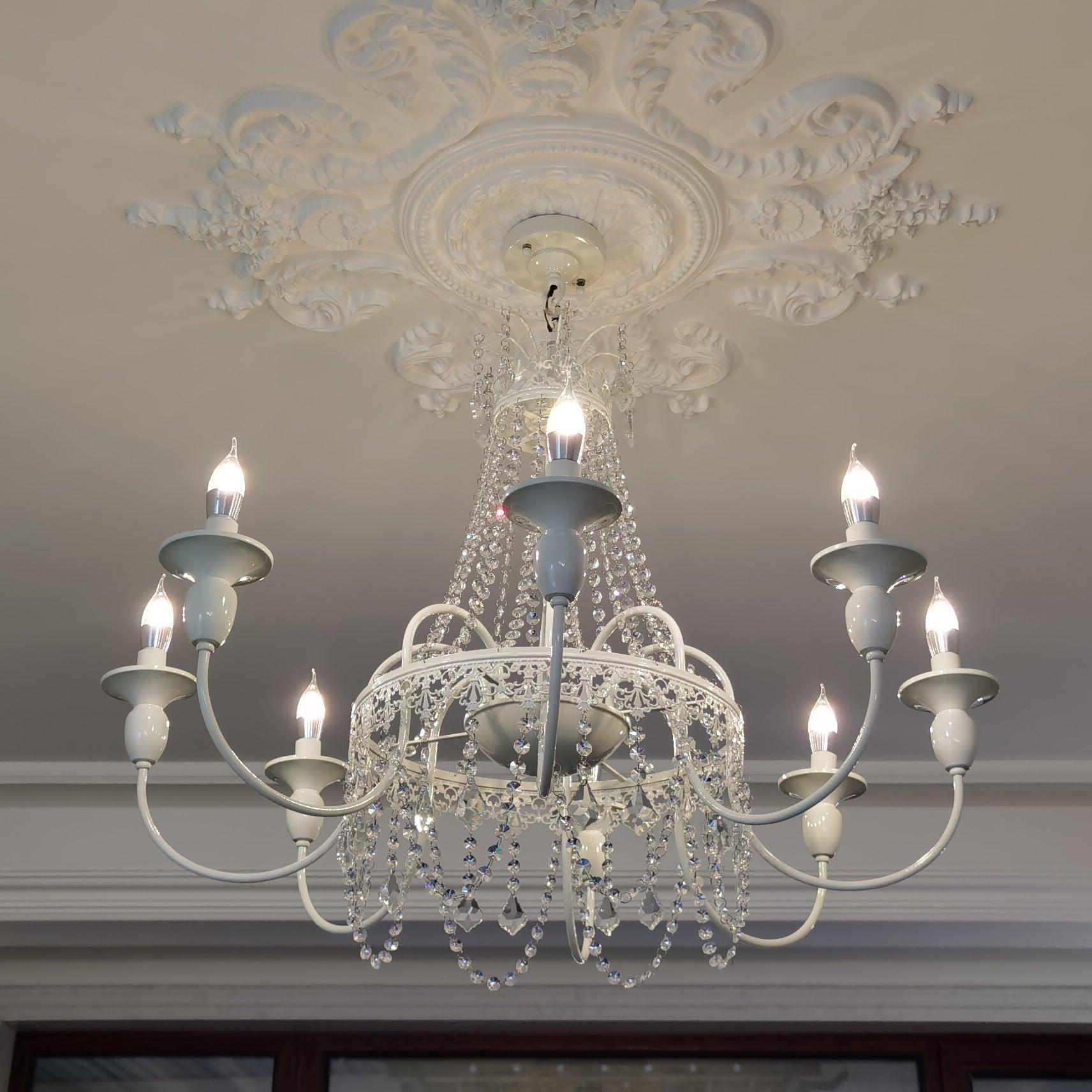 Lustra Lustre Franges en Cristal