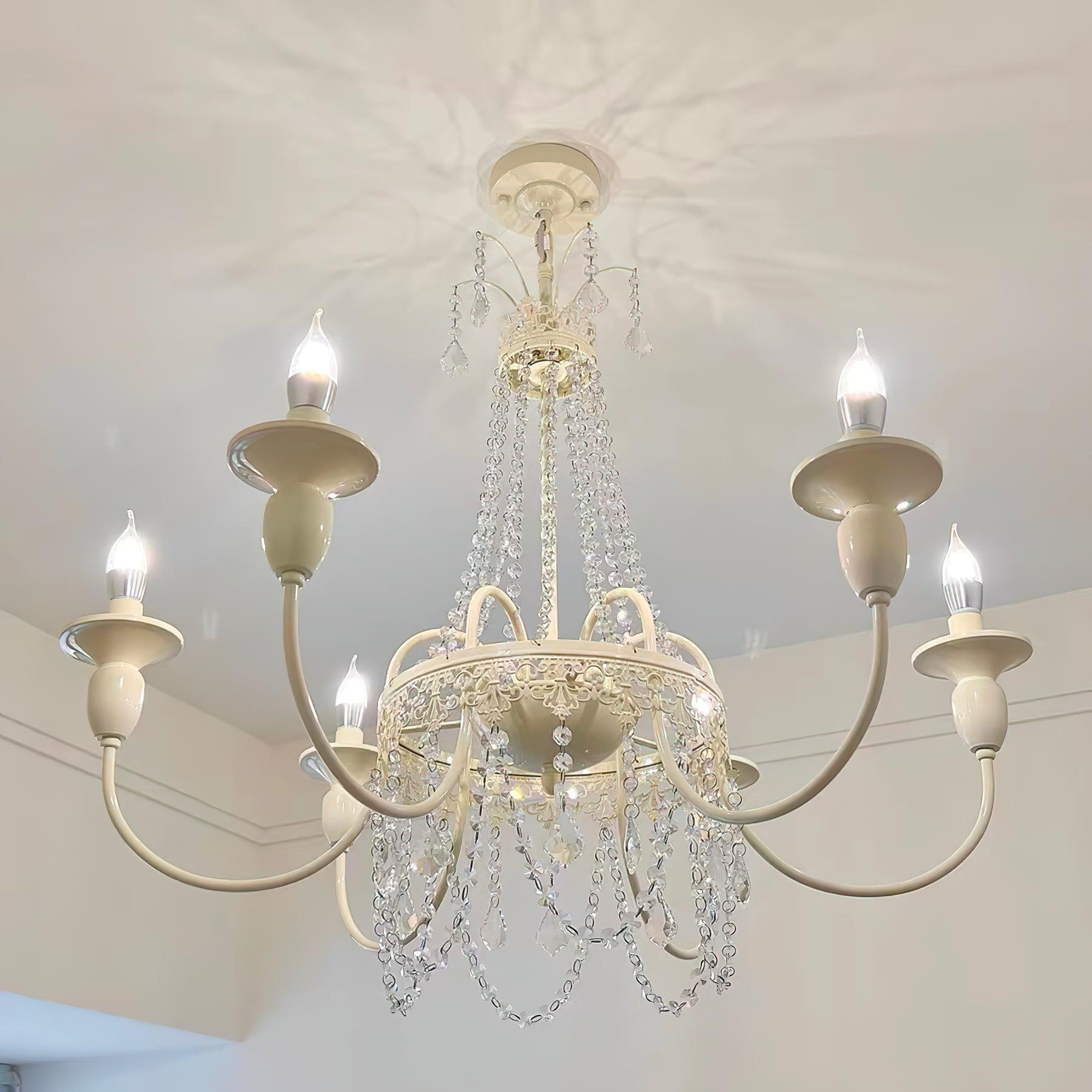 Lustra Lustre Franges en Cristal