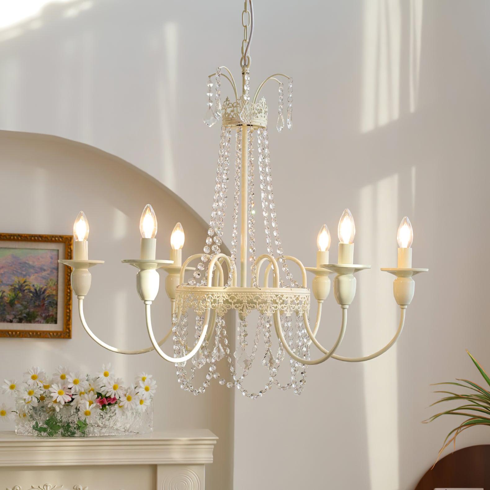 Lustra Lustre Franges en Cristal