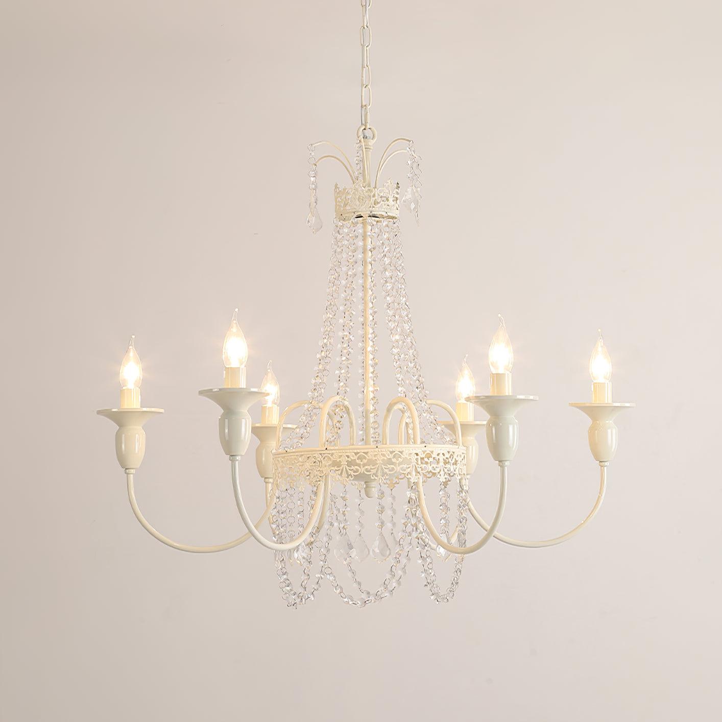 Lustra Lustre Franges en Cristal
