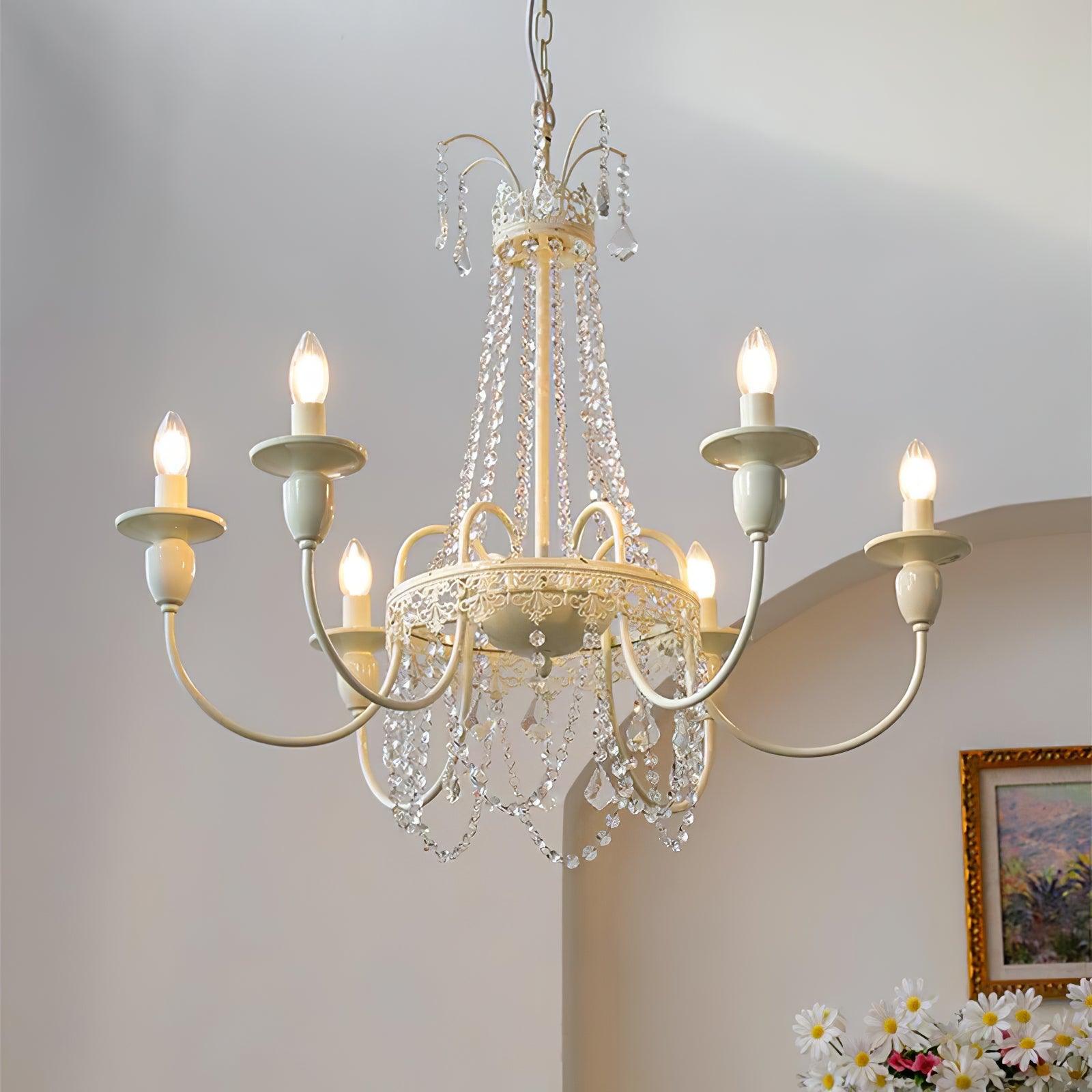Lustra Lustre Franges en Cristal