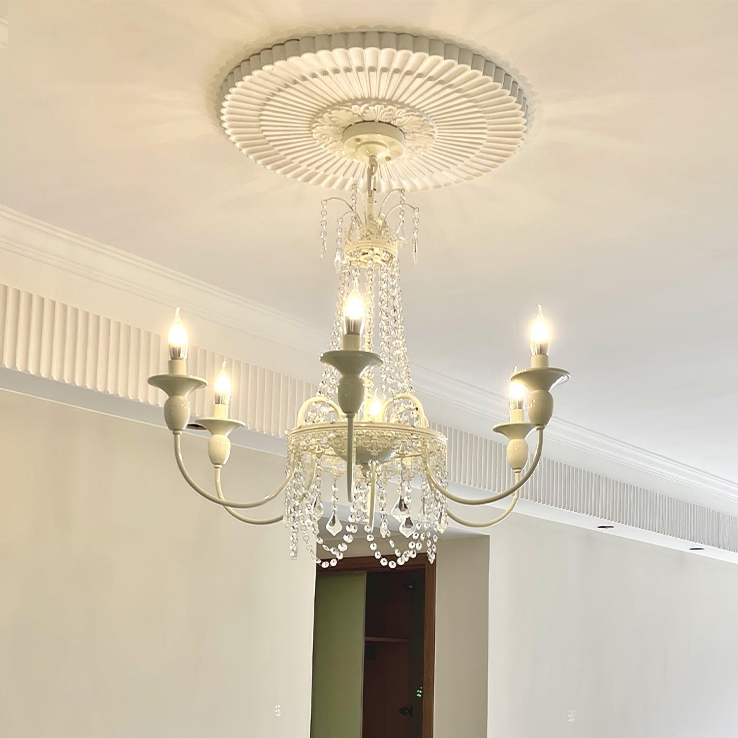 Lustra Lustre Franges en Cristal