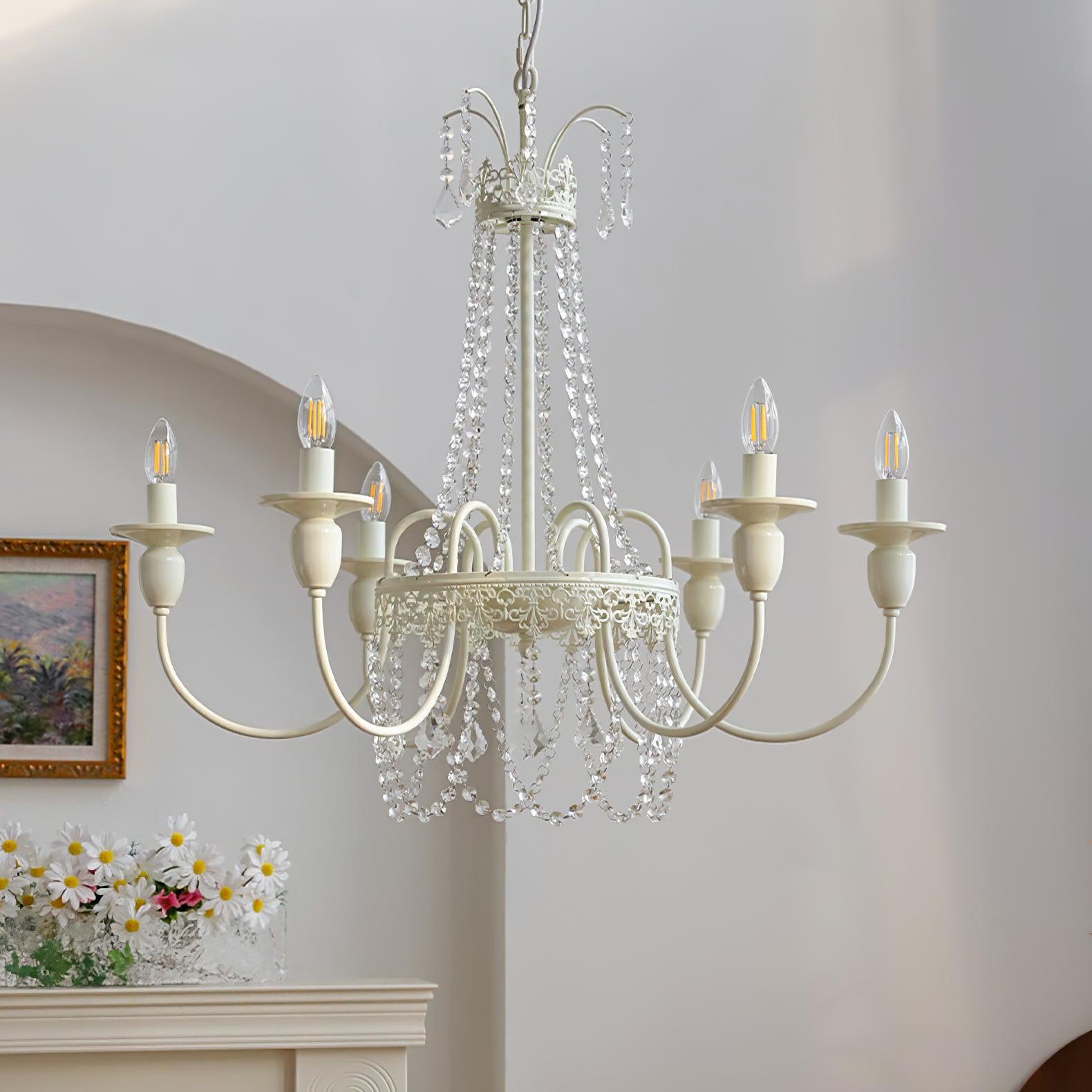 Lustra Lustre Franges en Cristal