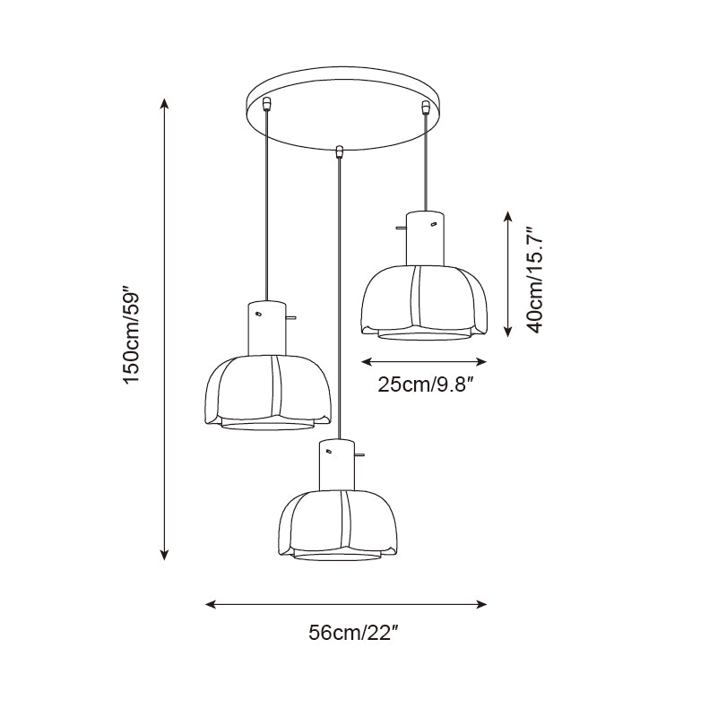 Pavina Suspension Fleur Pastel Brillante
