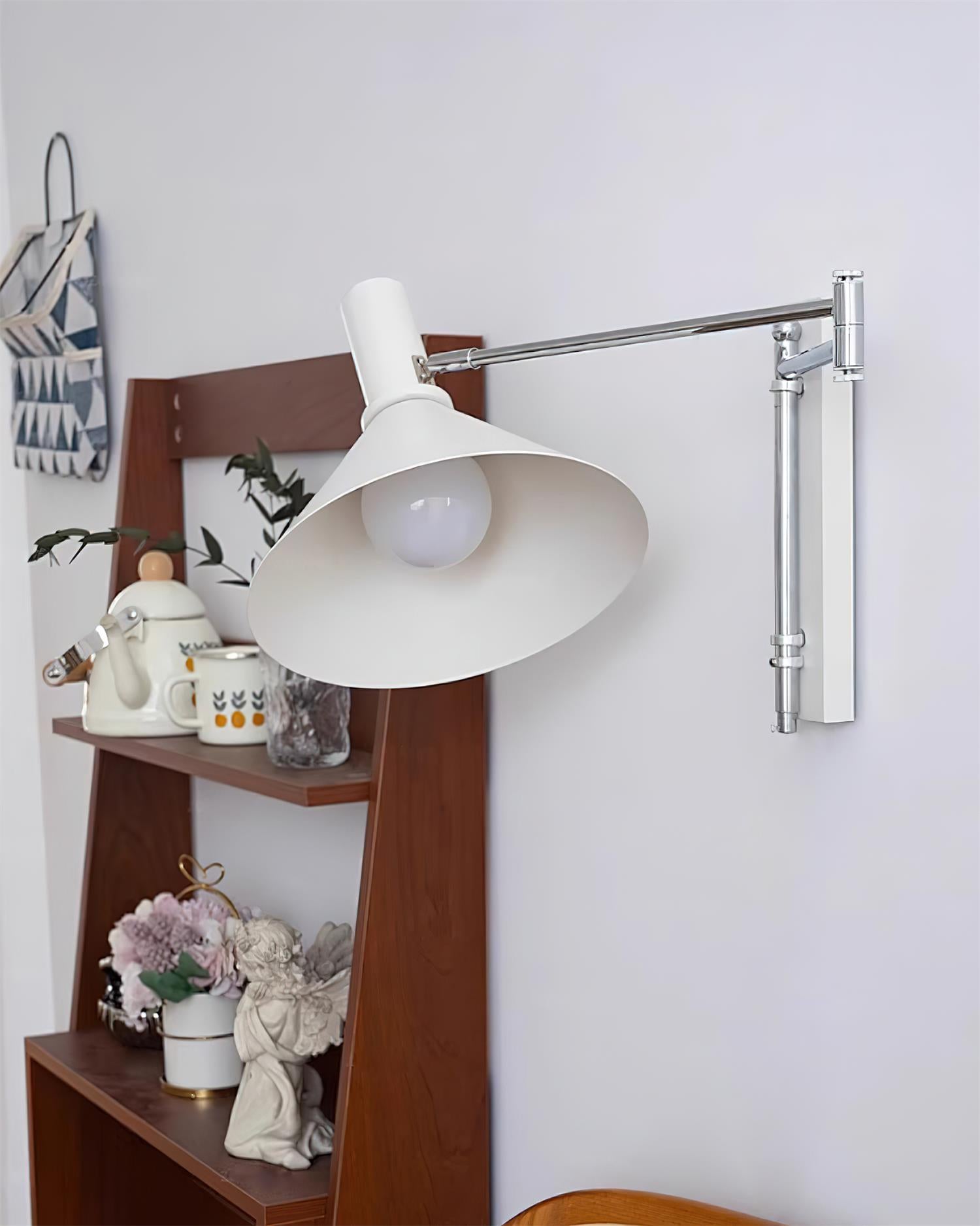 Lira Applique Murale Bras Ajustable Abat-jour Rouge