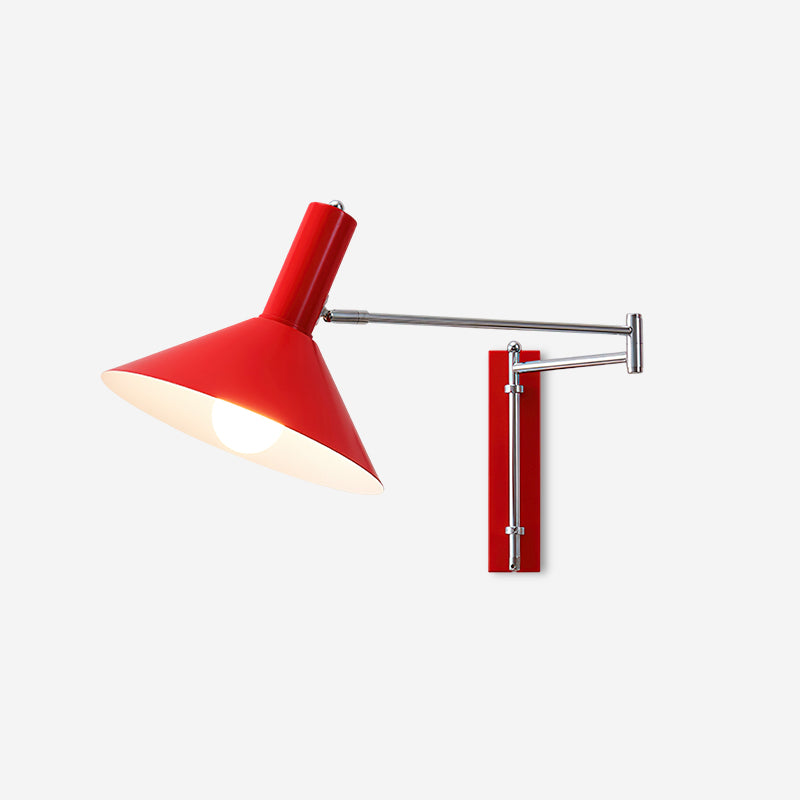 Lira Applique Murale Bras Ajustable Abat-jour Rouge