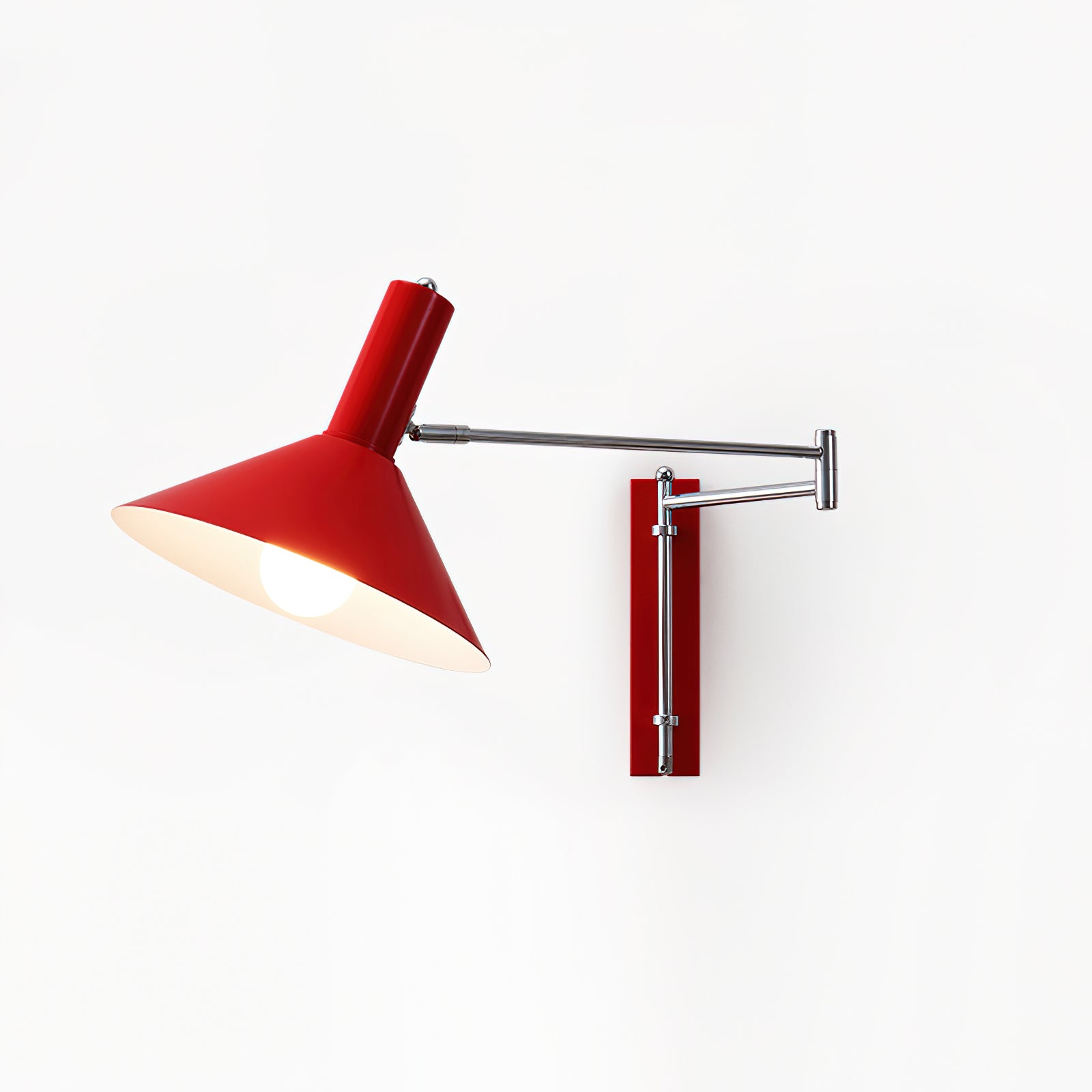 Lira Applique Murale Bras Ajustable Abat-jour Rouge