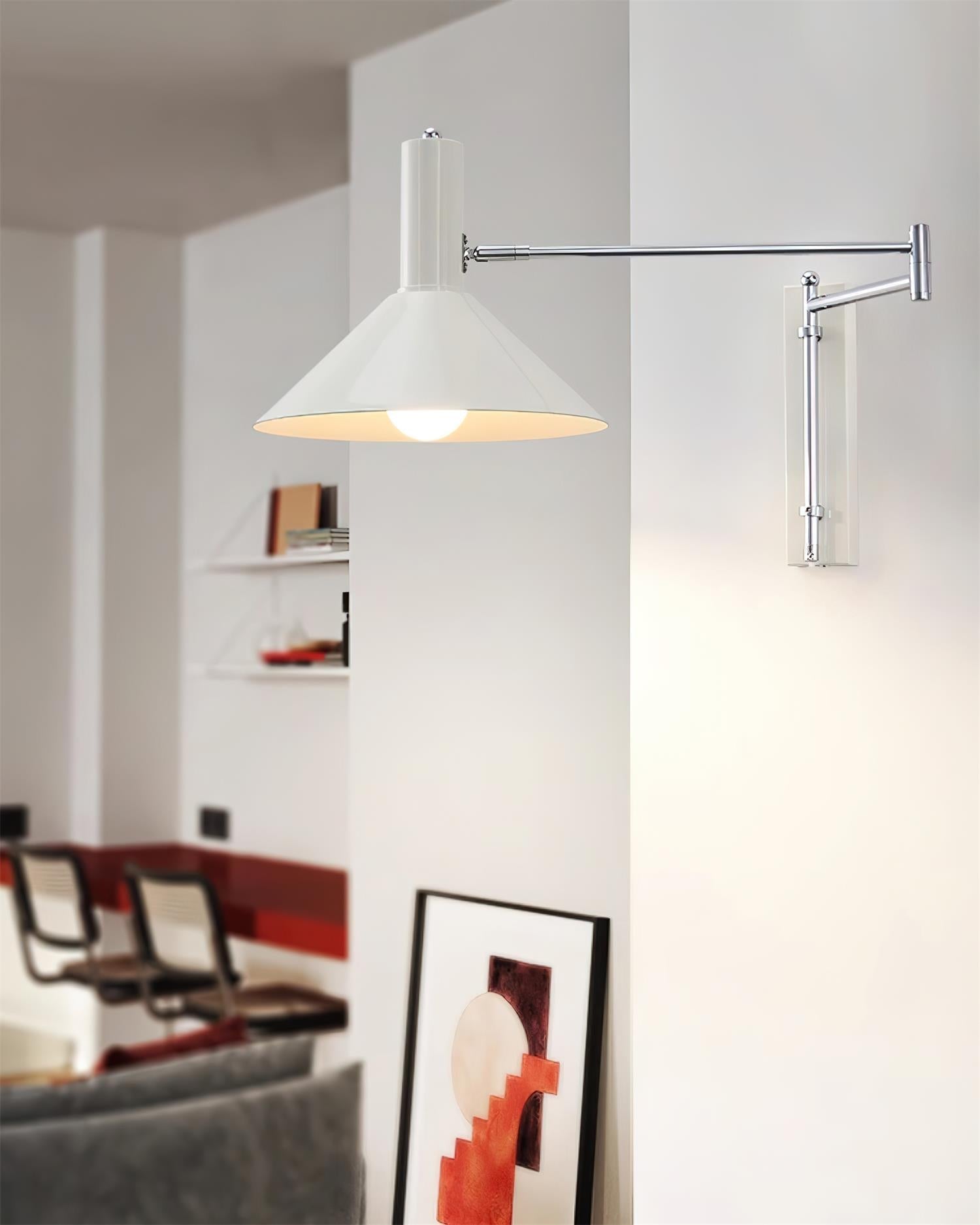 Lira Applique Murale Bras Ajustable Abat-jour Rouge