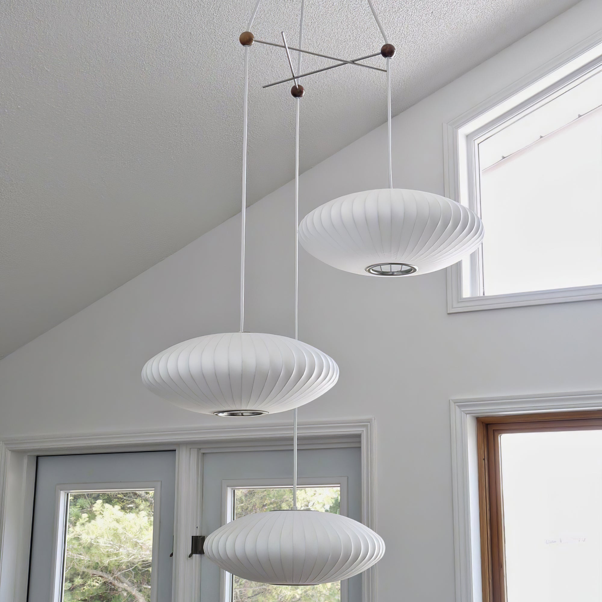 Lunar Suspension Moderne en Soie