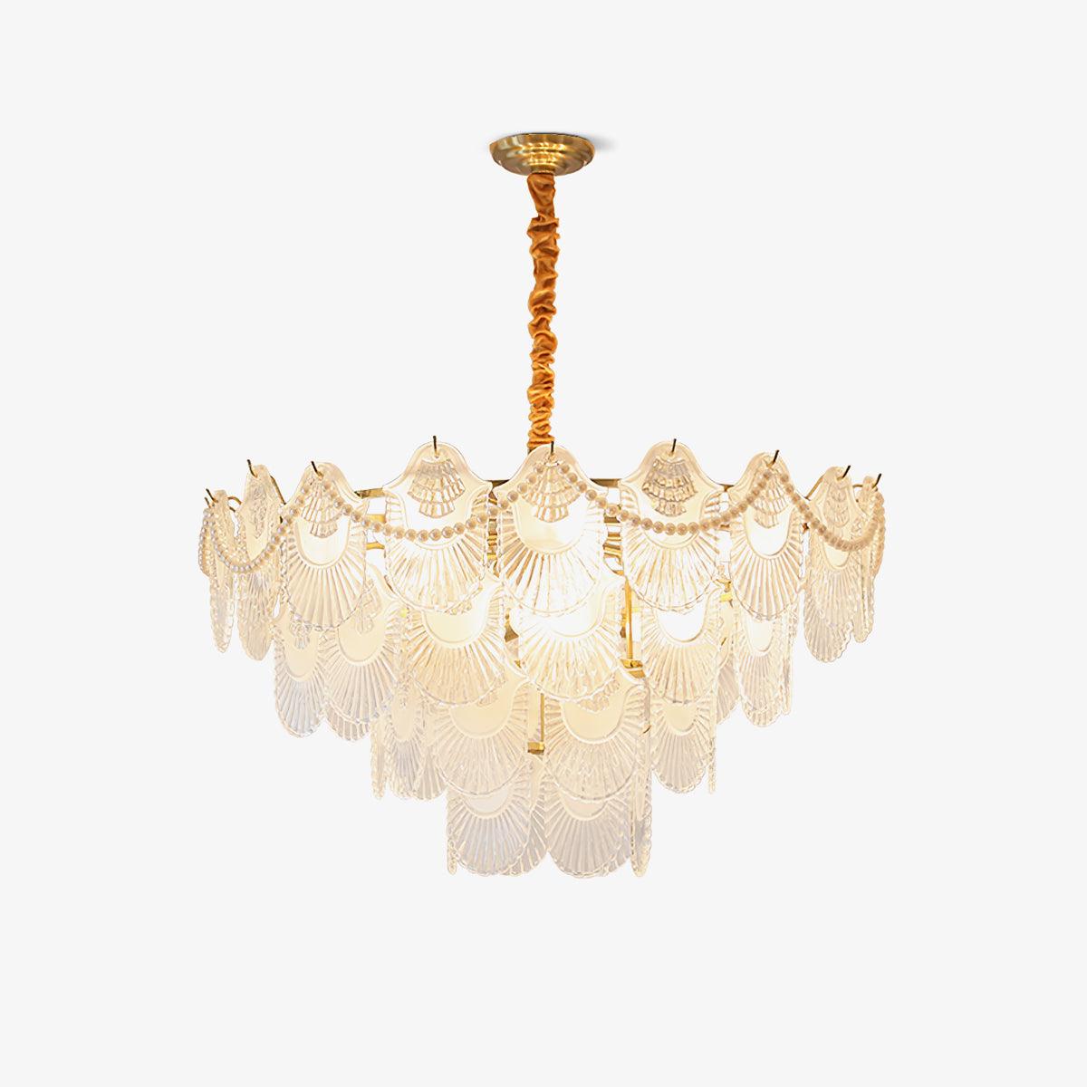 Lustra Lustre Perle Verre Coquille