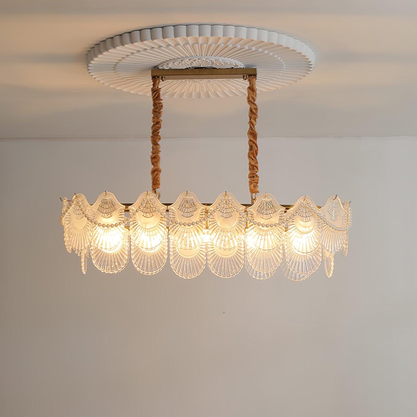 Lustra Lustre Perle Verre Coquille
