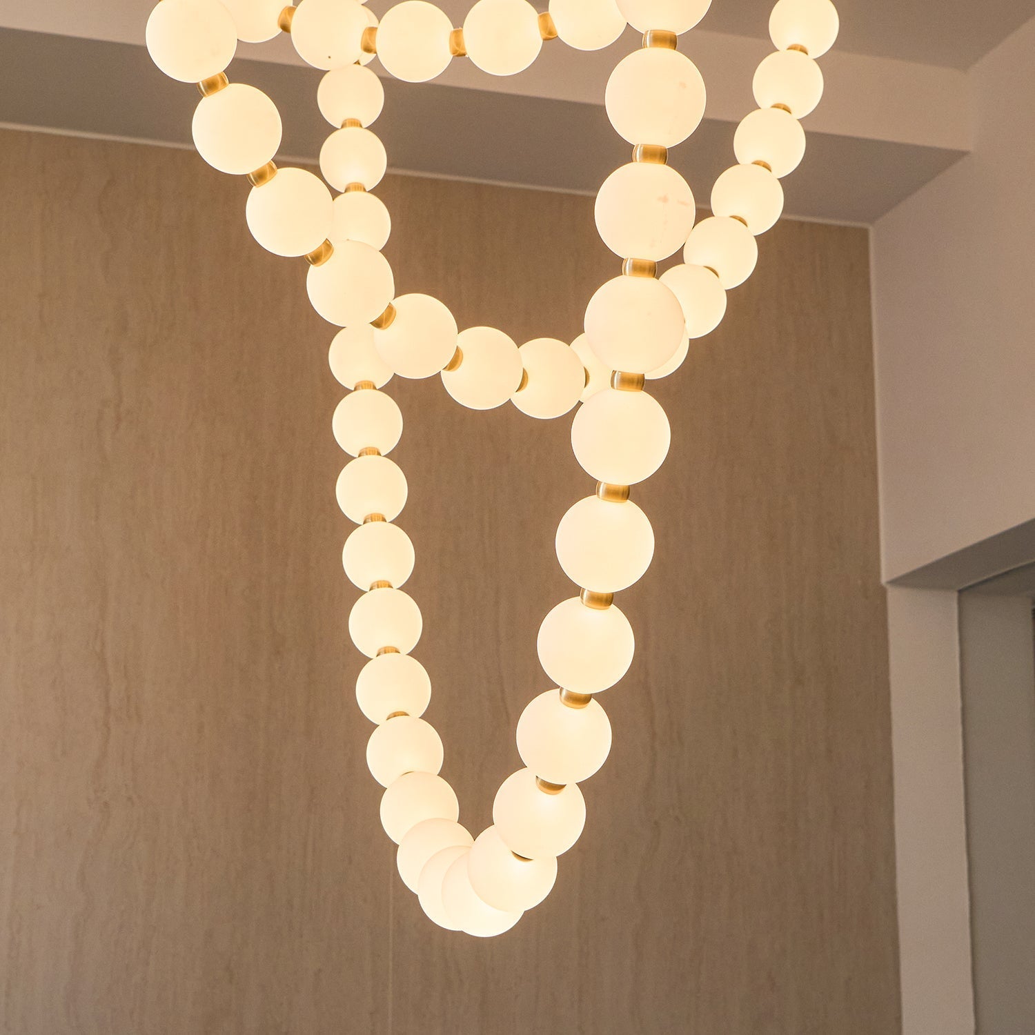 Vicariel Lustre Perles Collier Boules en Verre
