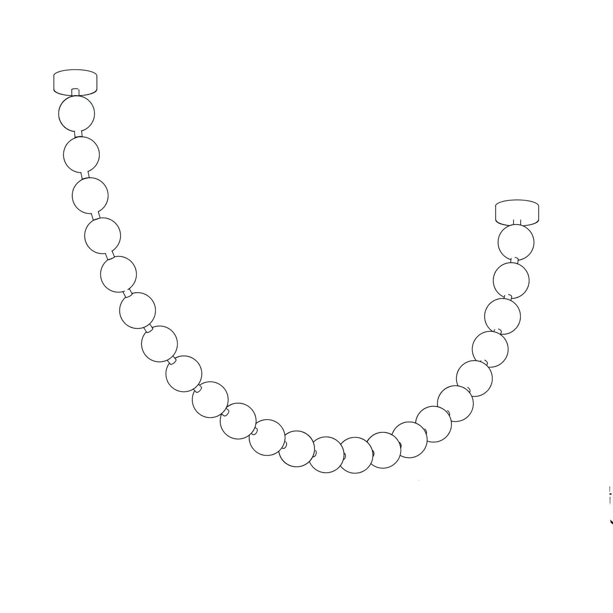 Vicariel Lustre Perles Collier Boules en Verre