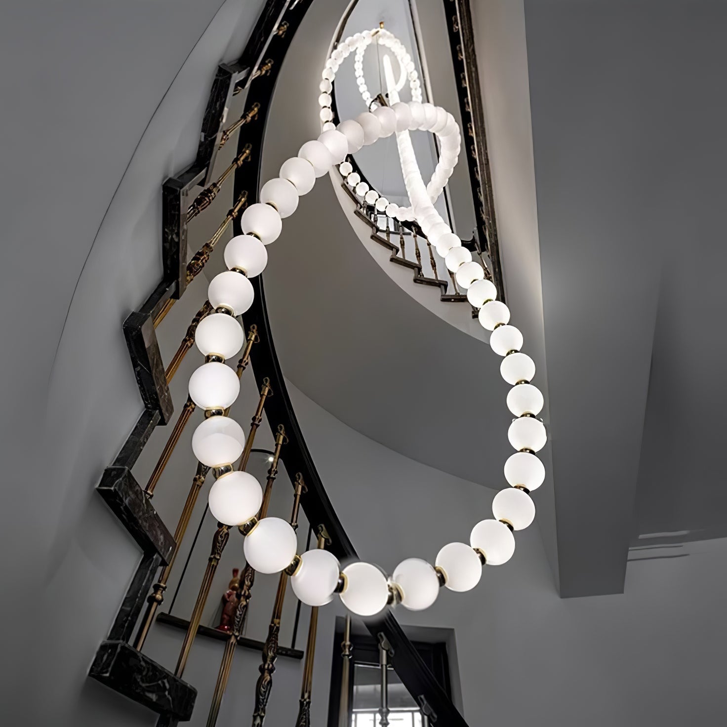 Vicariel Lustre Perles Collier Boules en Verre