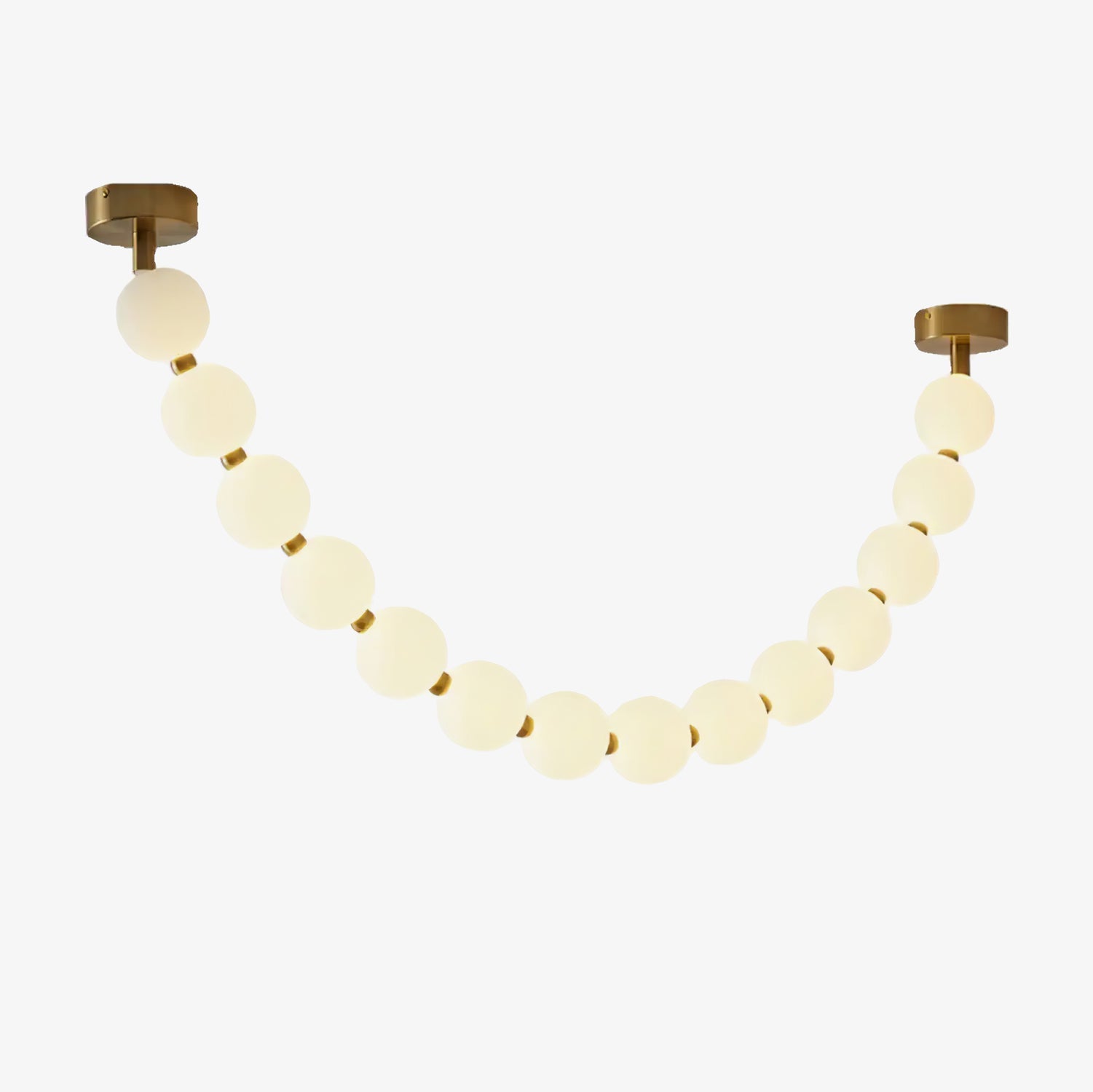 Vicariel Lustre Perles Collier Boules en Verre