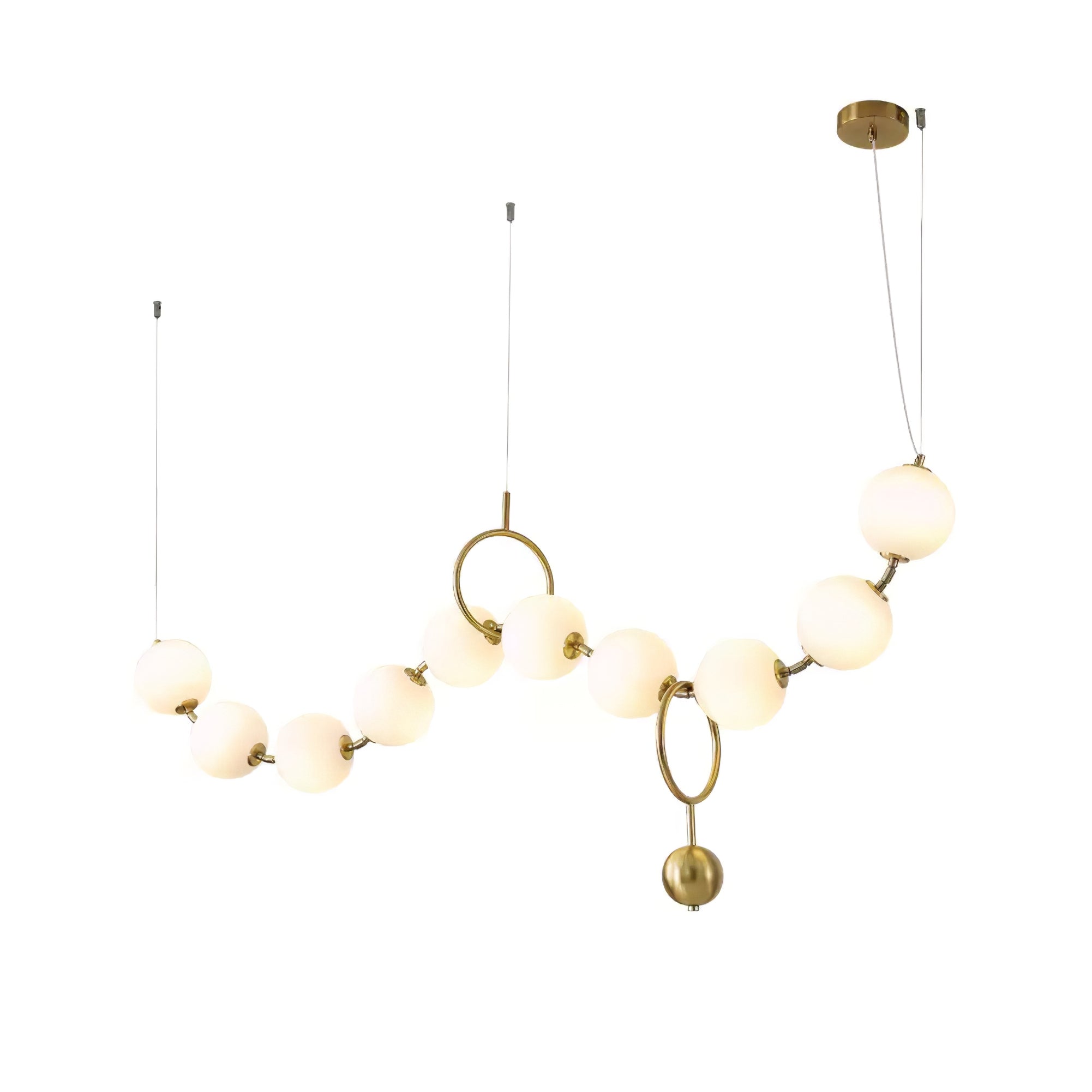Lustra Suspension Lampe Collier en Verre