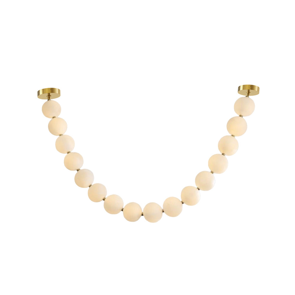 Icarara Lustre Verre Collier De Perles Moderne