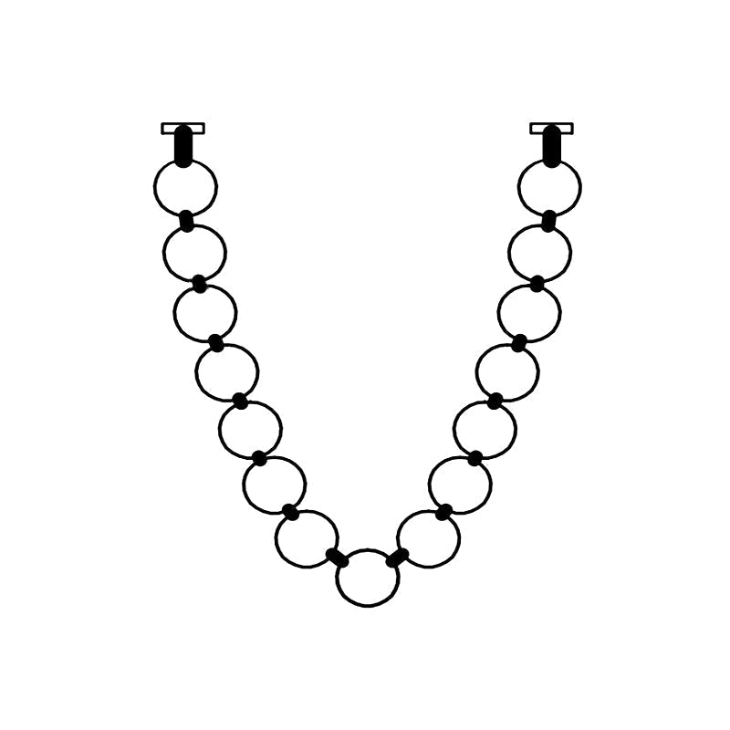 Icarara Lustre Verre Collier De Perles Moderne