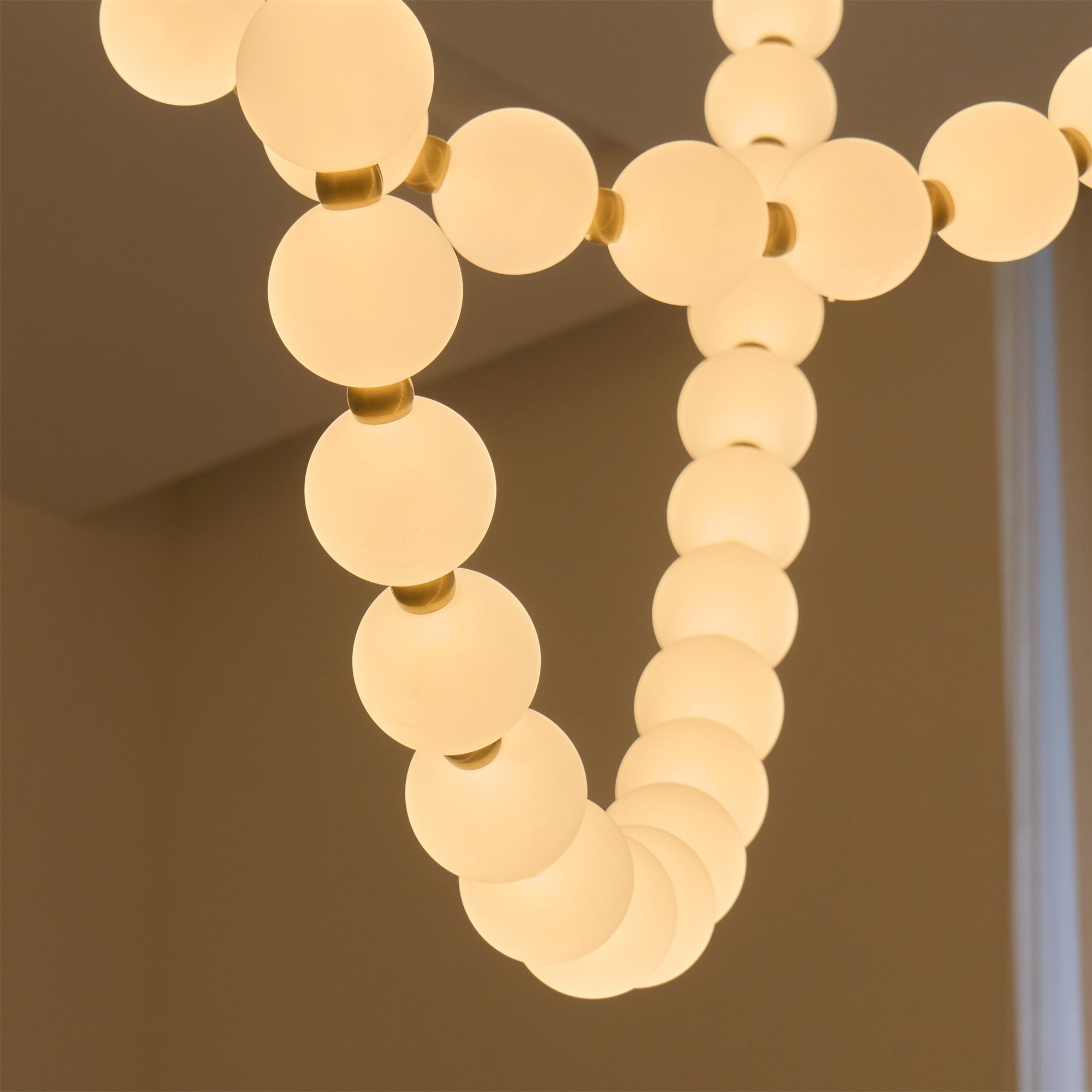 Icarara Lustre Verre Collier De Perles Moderne
