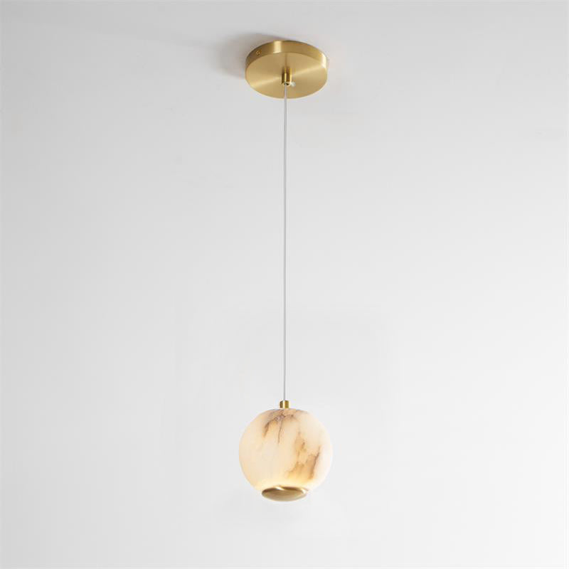 Elore Suspension Perles Albâtre Minimaliste