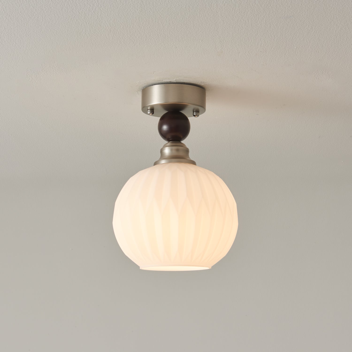 Ivcarila Plafonnier en Verre Perle Sphère Minimaliste Moderne