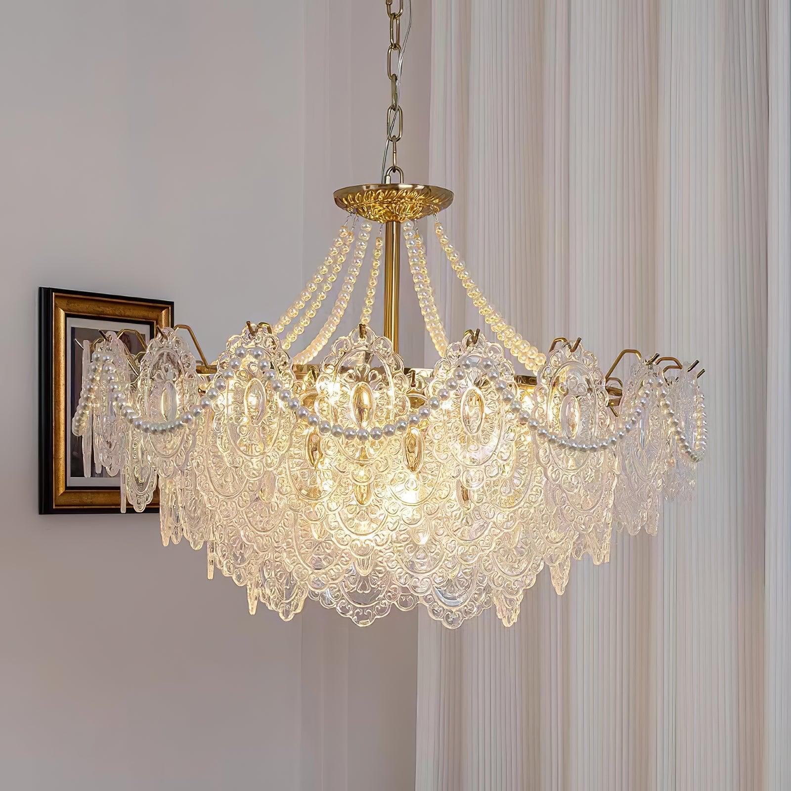 Lustra Lustre en Perles et Verre Luxe